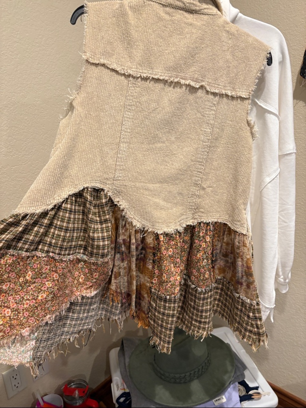 Corduroy Boho Patchwork Duster New! By Oli & Hali - Picture 11 of 11